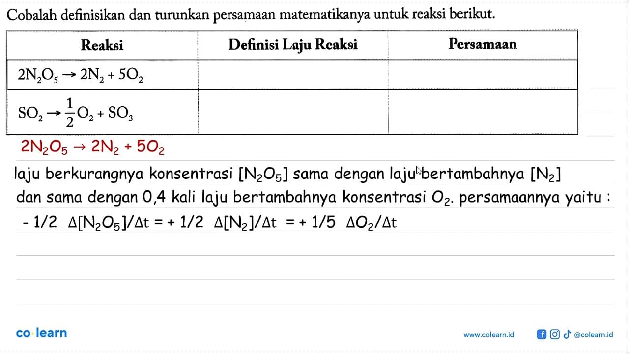 Cobalah definisikan dan turunkan persamaan matematikanya