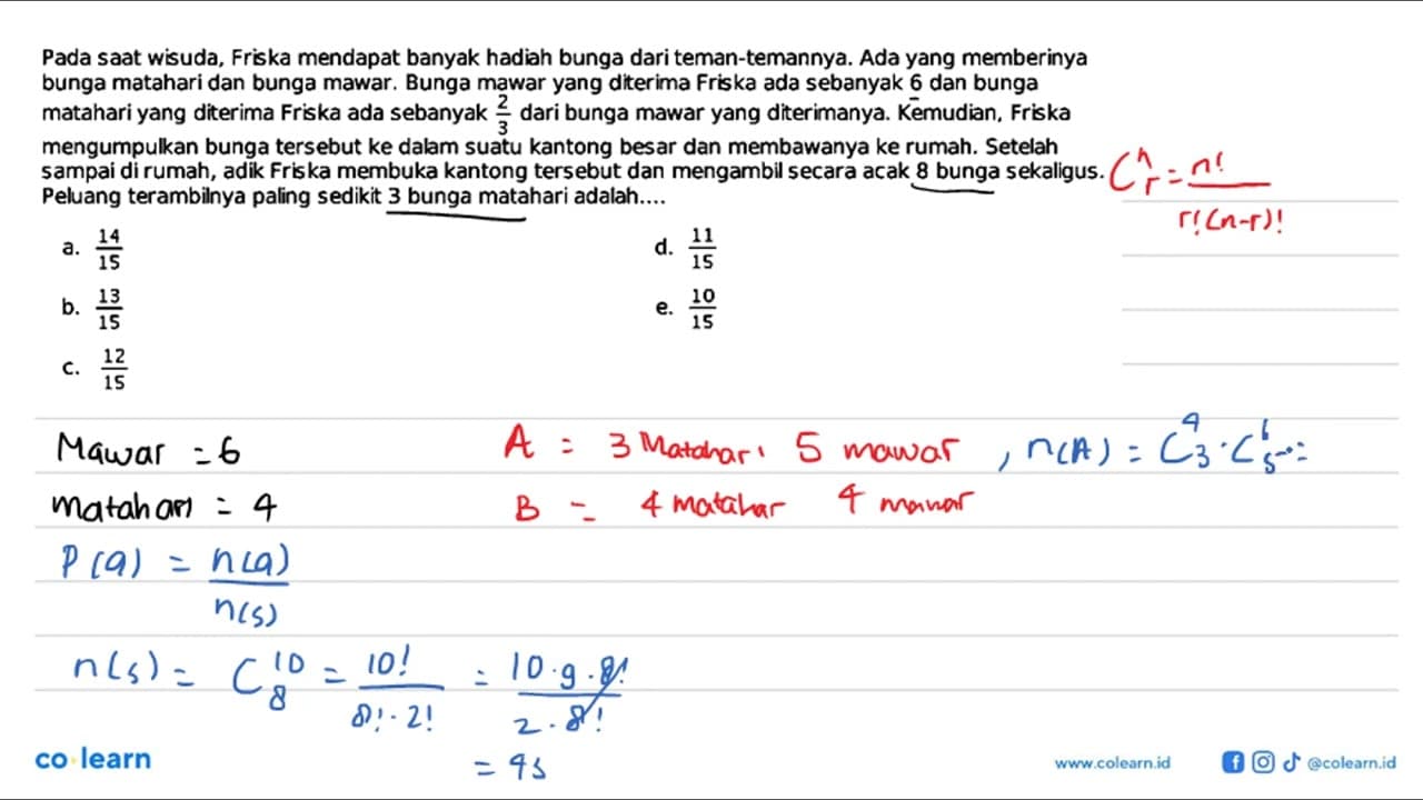 Pada saat wisuda, Friska mendapat banyak hadiah bunga dari