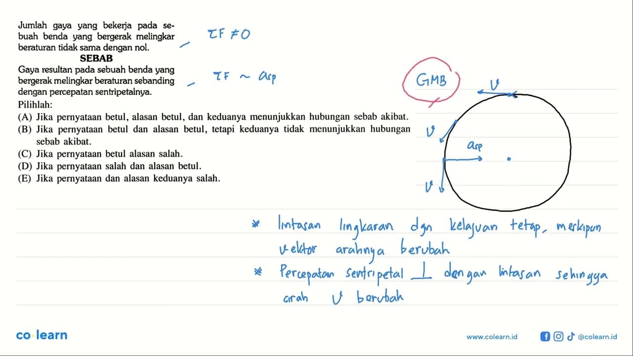 Jumlah gaya yang bekerja pada sebuah benda yang bergerak