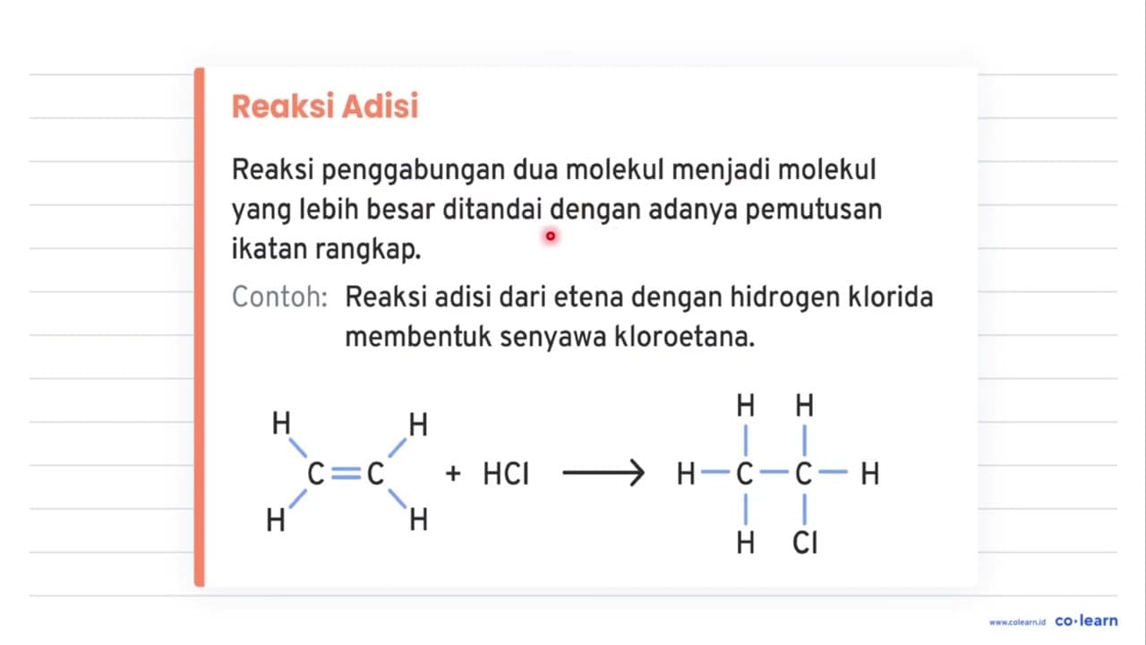 Perhatikan reaksi senyawa karbon berikut ini! 1.