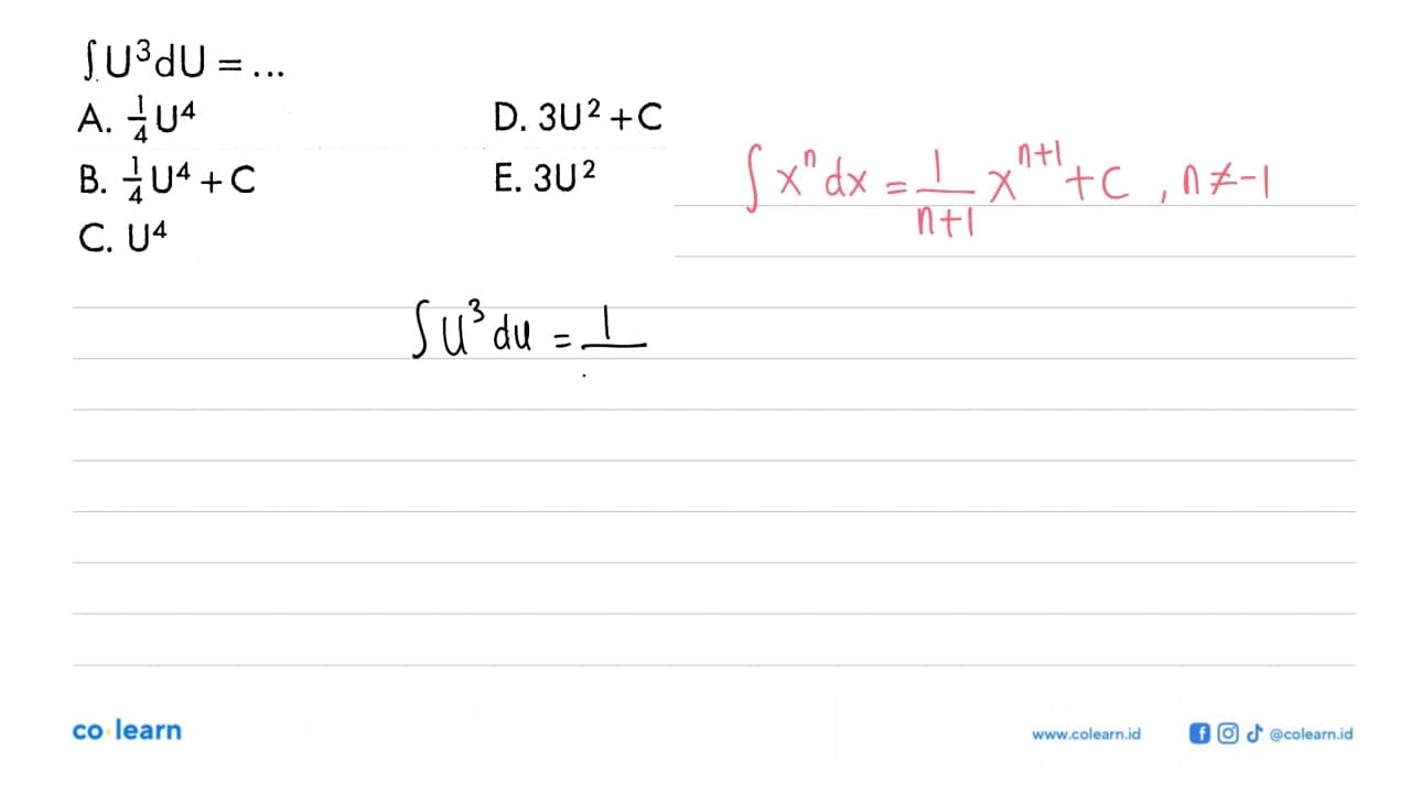 integral U^3 dU=...