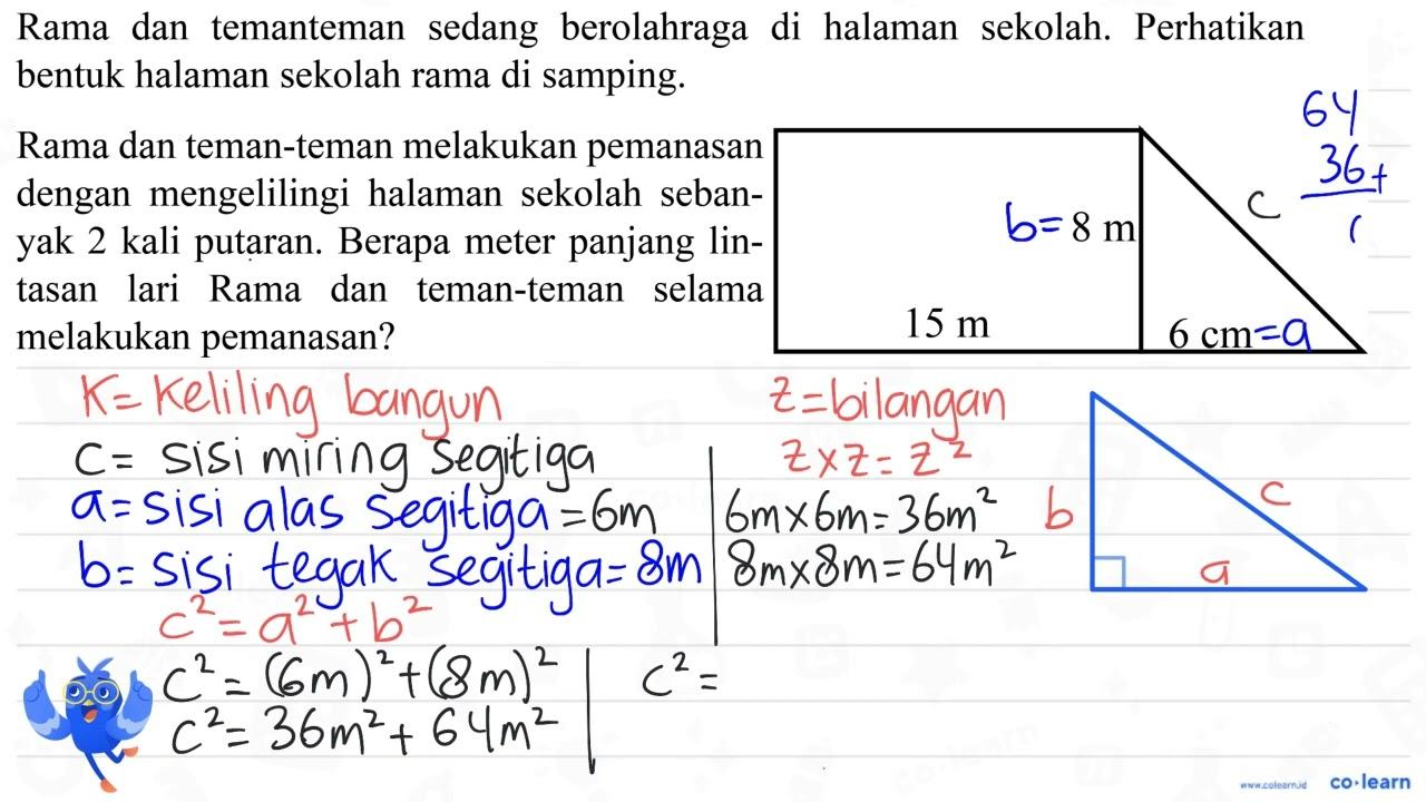 Rama dan temanteman sedang berolahraga di halaman sekolah.