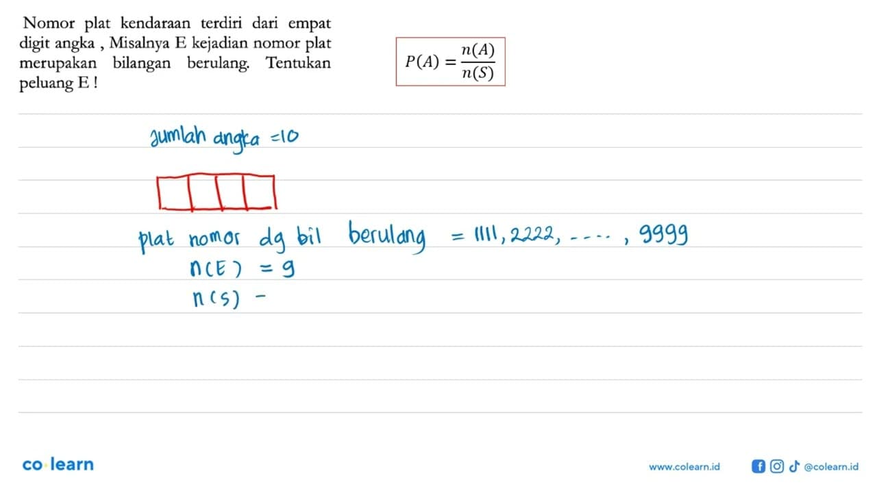 Nomor plat kendaraan terdiri dari empat digit angka ,