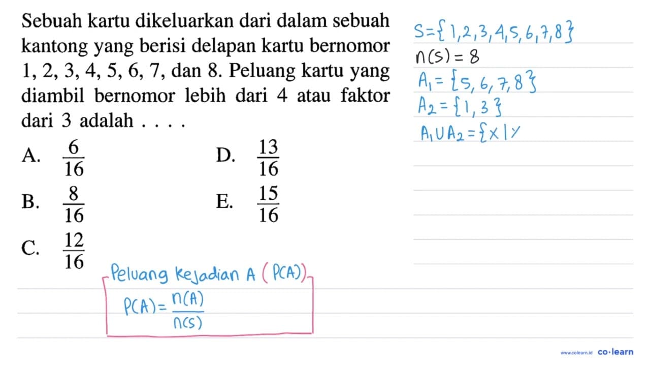 Sebuah kartu dikeluarkan dari dalam sebuah kantong yang