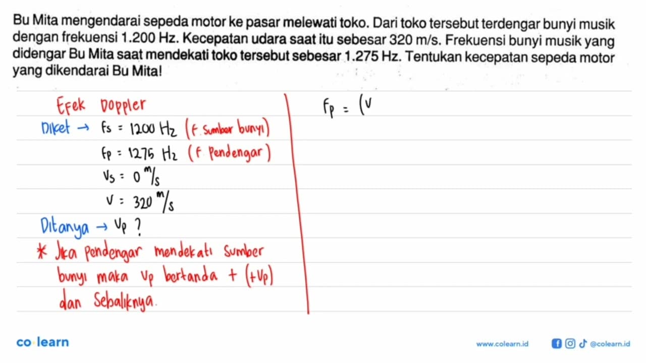 Bu Mita mengendarai sepeda motor ke pasar melewati toko.