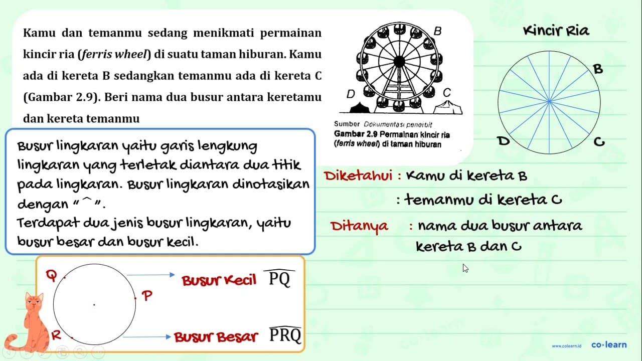 Kamu dan temanmu sedang menikmati permainan kincir ria