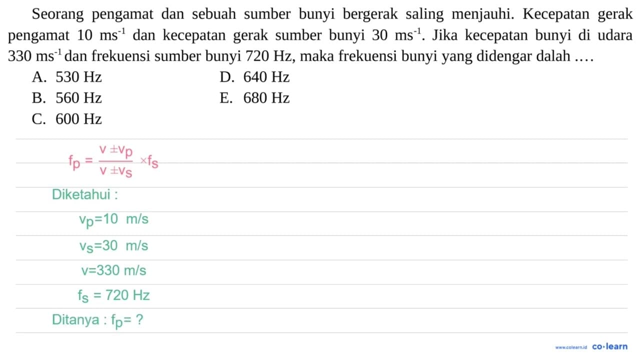 Seorang pengamat dan sebuah sumber bunyi bergerak saling