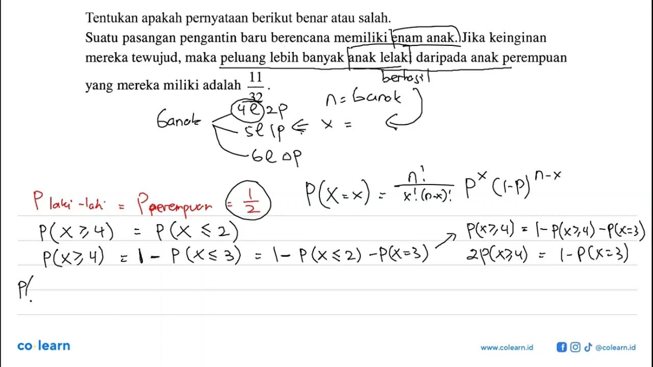 Tentukan apakah pernyataan berikut benar atau salah. Suatu