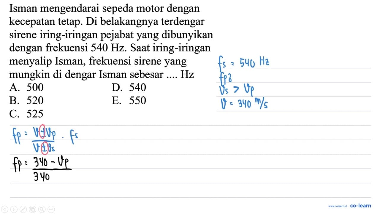 Isman mengendarai sepeda motor dengan kecepatan tetap. Di