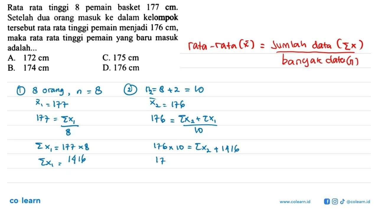 Rata rata tinggi 8 pemain basket 177 cm. Setelah dua orang