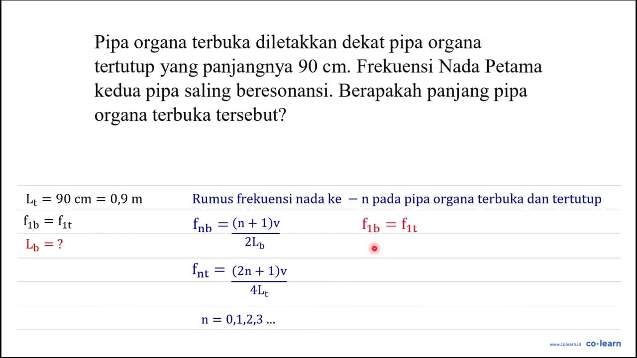 Pipa organa terbuka diletakkan dekat pipa organa tertutup