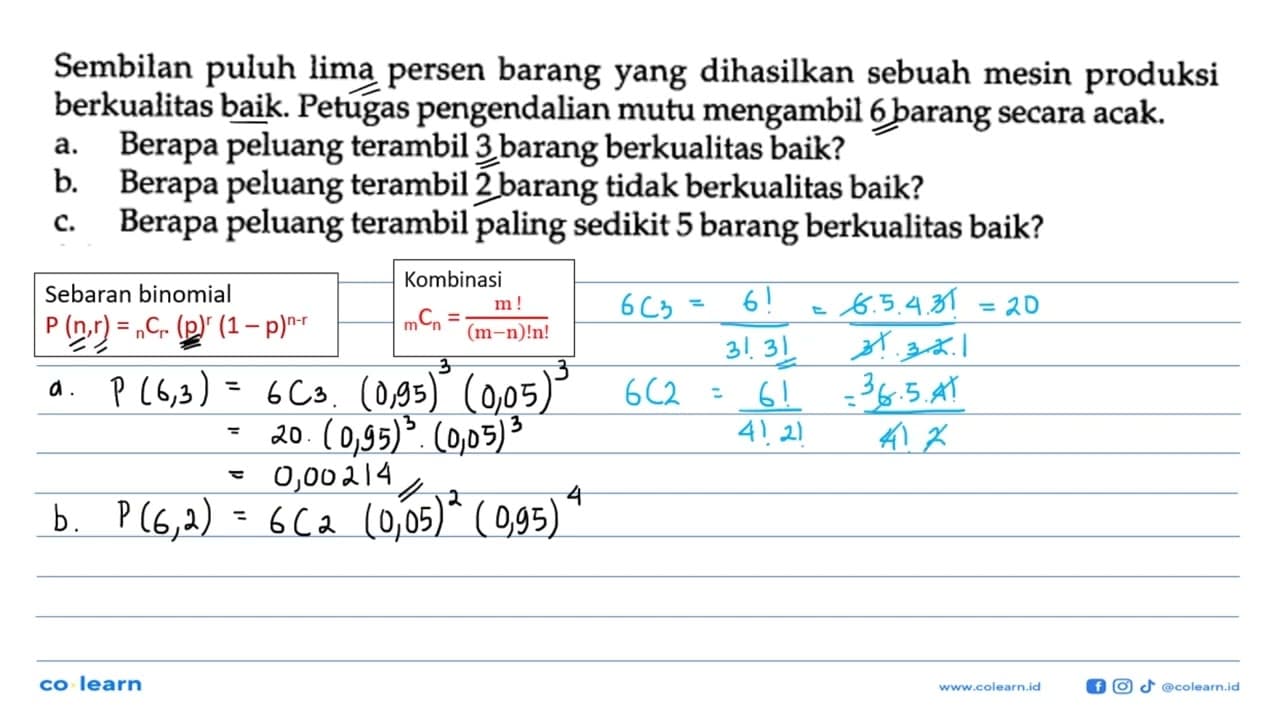 Sembilan puluh lima persen barang yang dihasilkan sebuah