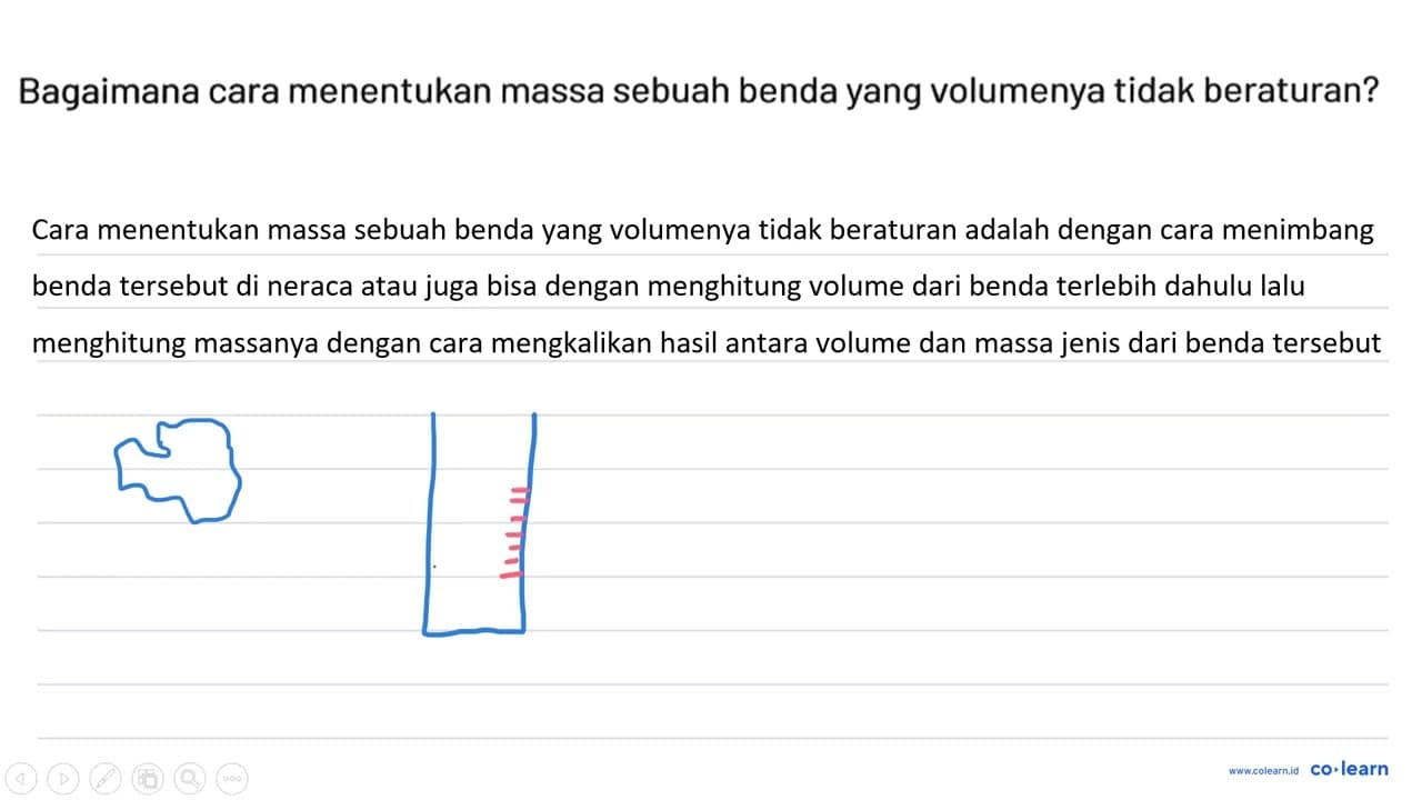 Bagaimana cara menentukan massa sebuah benda yang volumenya