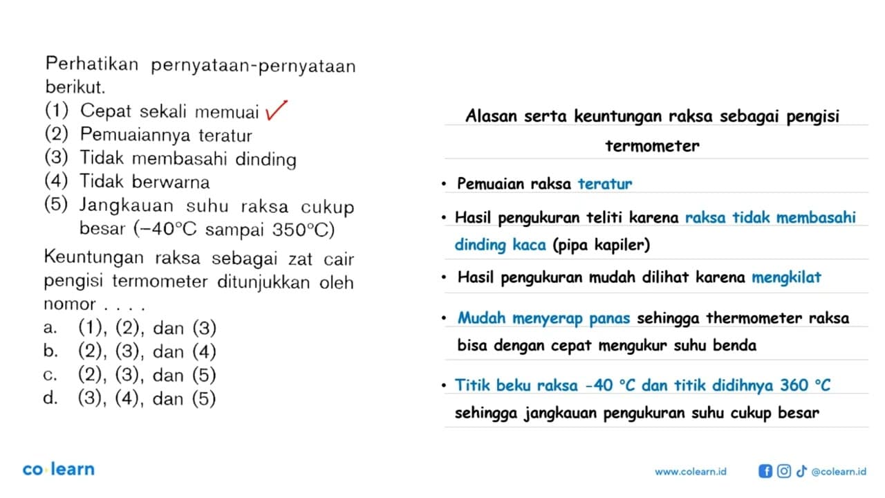 Perhatikan pernyataan-pernyataan berikut.(1) Cepat sekali