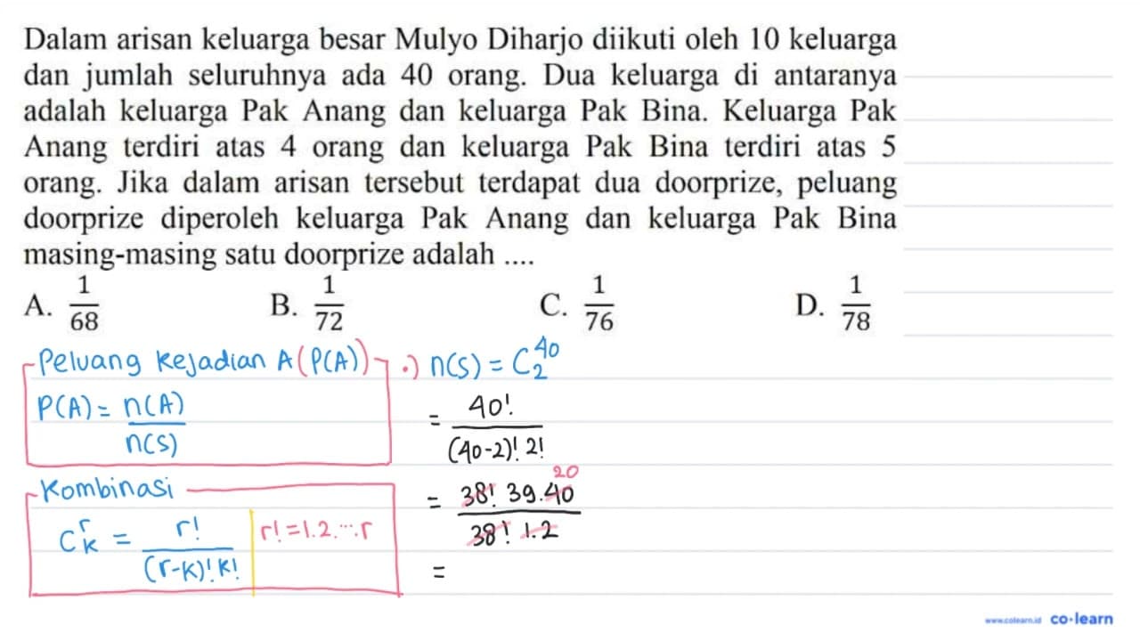 Dalam arisan keluarga besar Mulyo Diharjo diikuti oleh 10