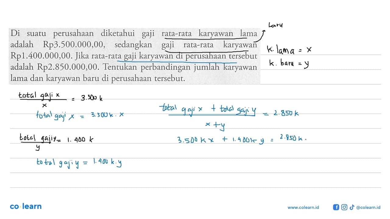 Di perusahaan diketahui gaji karyawan suatu ratA.rata lama