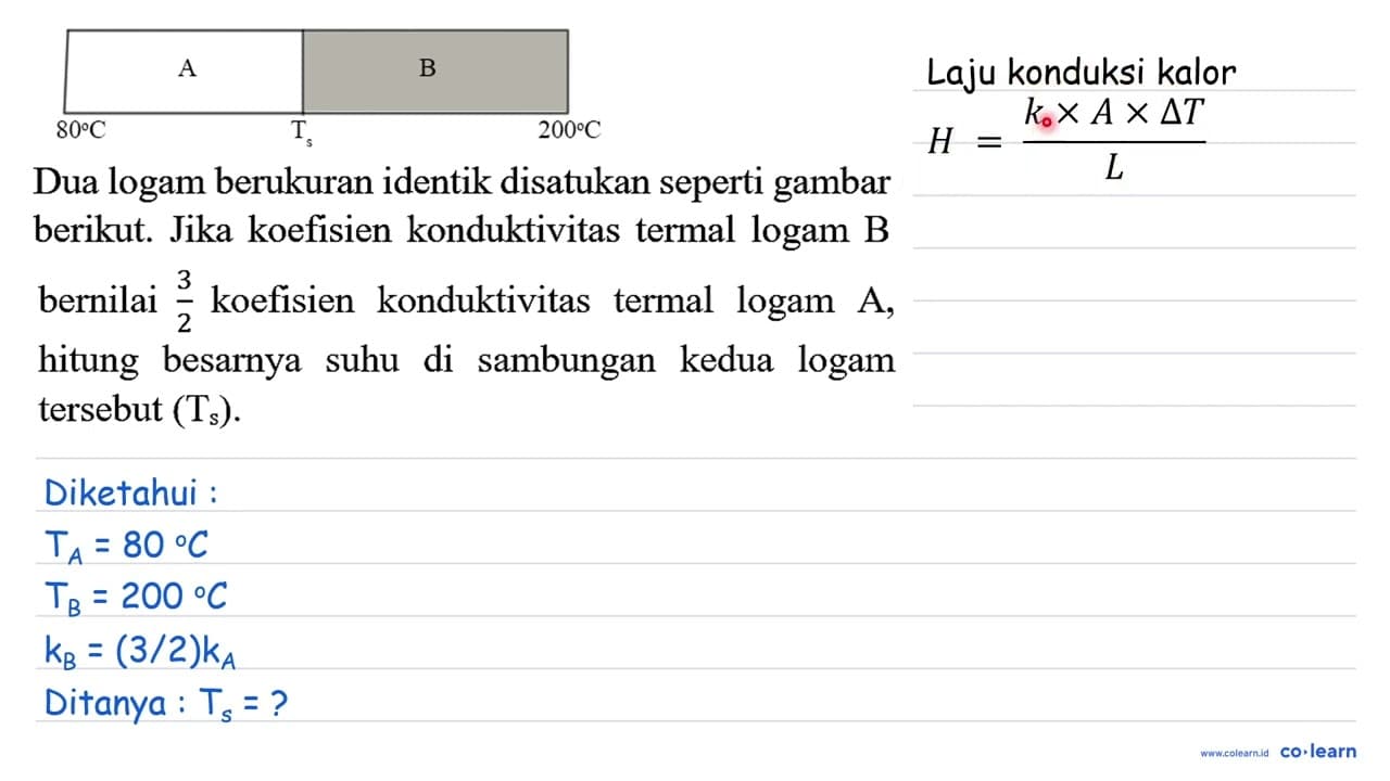 {2)/(c|)/( A ) {2)/(c|)/( B ) 80 C T_(s) 200 C Dua logam