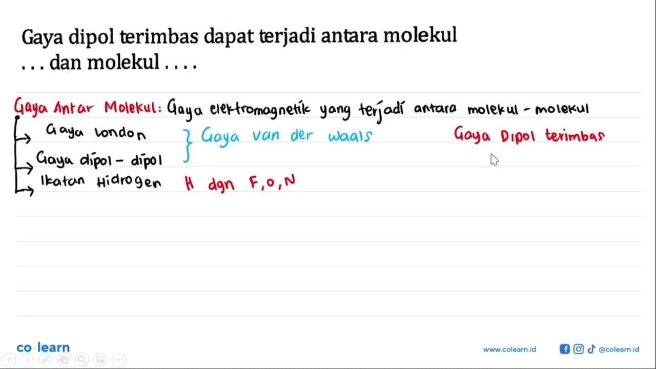 Gaya dipol terimbas dapat terjadi antara molekul ... dan