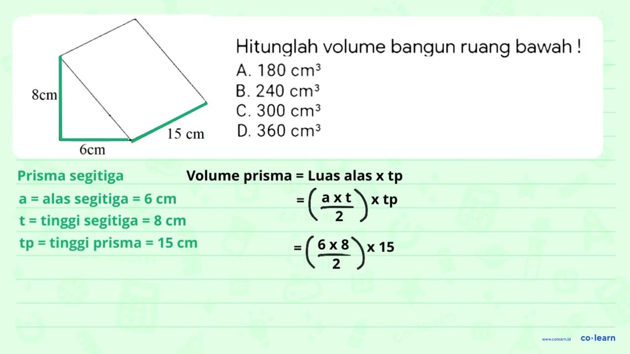 Hitunglah volume bangun ruang bawah!