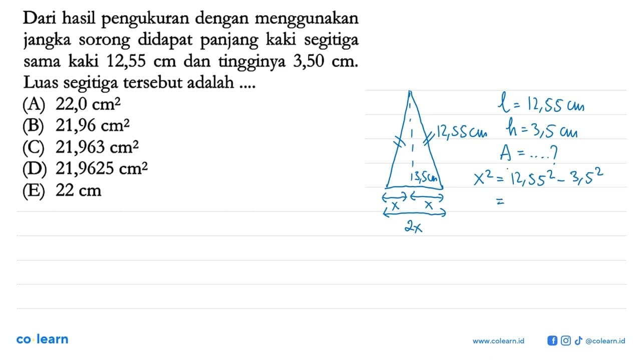 Dari hasil pengukuran dengan menggunakan jangka sorong