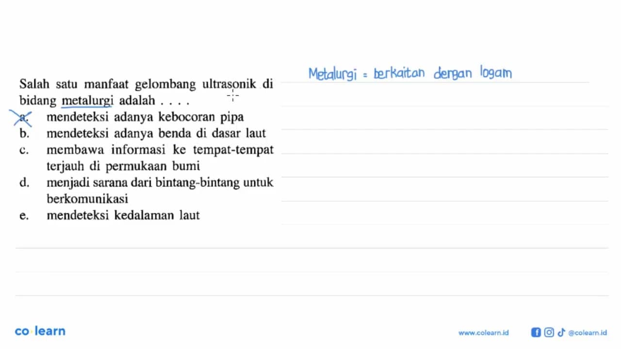 Salah satu manfaat gelombang ultrasonik di bidang metalurgi