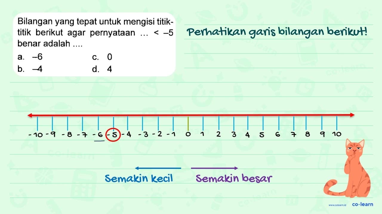 Bilangan yang tepat untuk mengisi titik- titik berikut agar