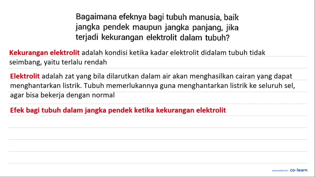 Bagaimana efeknya bagi tubuh manusia, baik jangka pendek