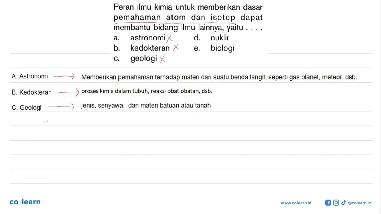 Peran ilmu kimia untuk memberikan dasar pemahaman atom dan