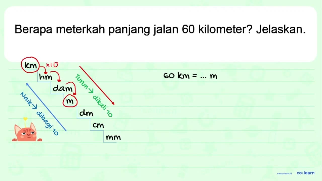 Berapa meterkah panjang jalan 60 kilometer? Jelaskan.