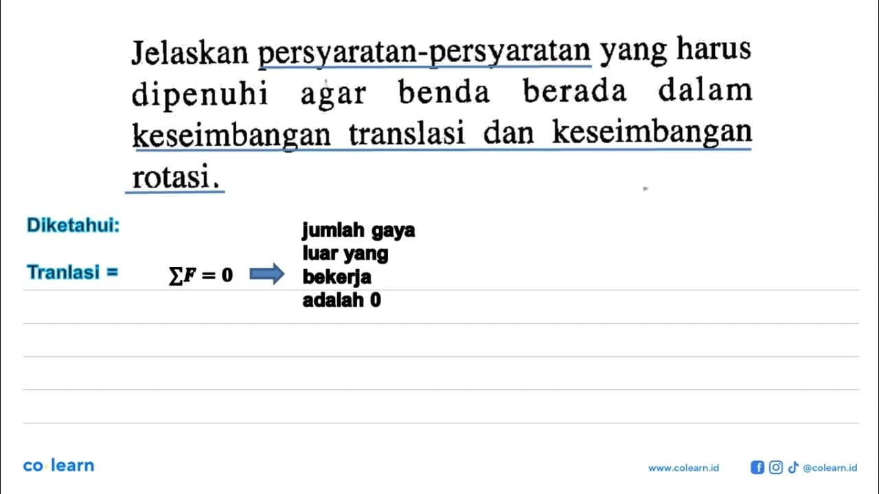 Jelaskan persyaratan-persyaratan yang harus dipenuhi agar