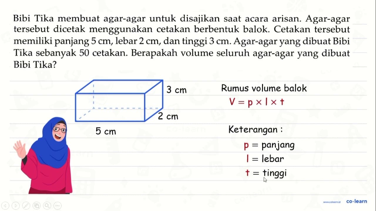 Bibi Tika membuat agar-agar untuk disajikan saat acara