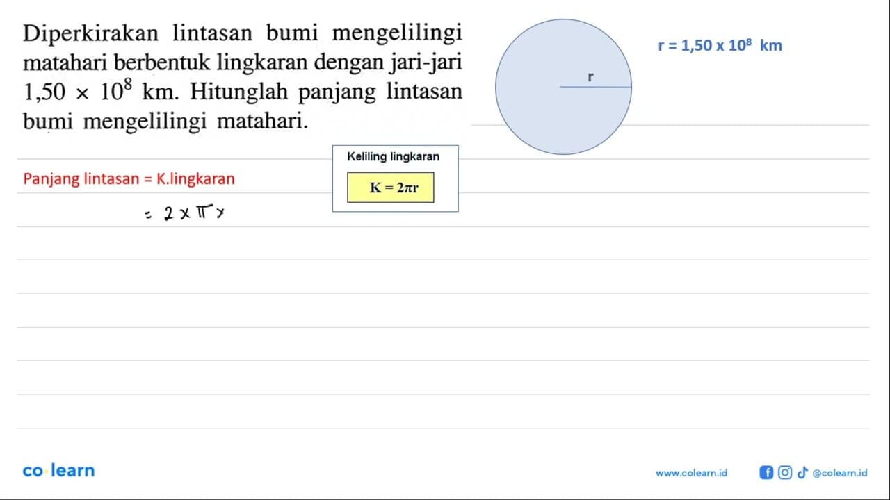 Diperkirakan lintasan bumi mengelilingi matahari berbentuk