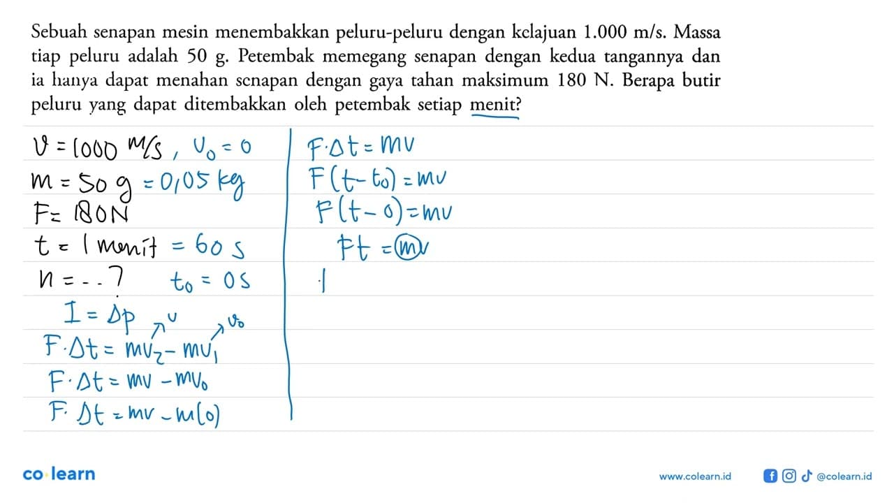 Sebuah senapan mesin menembakkan peluru-peluru dengan