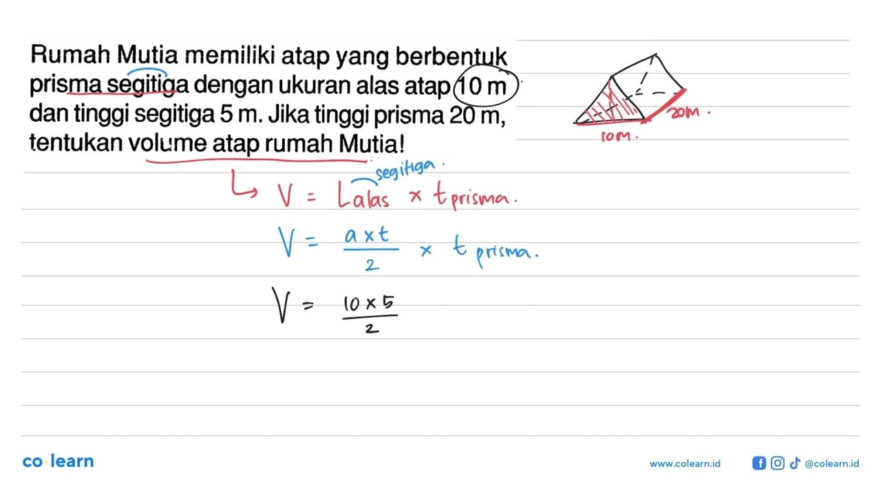 Rumah Mutia memiliki atap yang berbentuk prisma segitiga