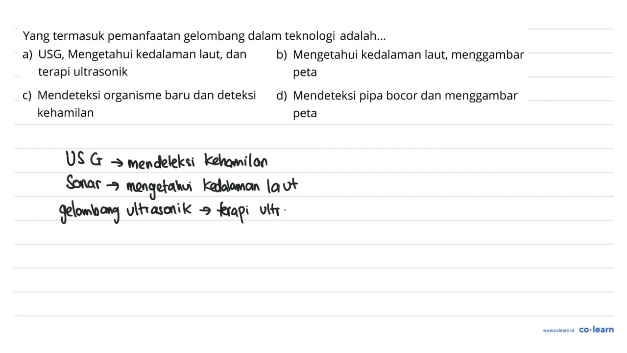 Yang termasuk pemanfaatan gelombang dalam teknologi