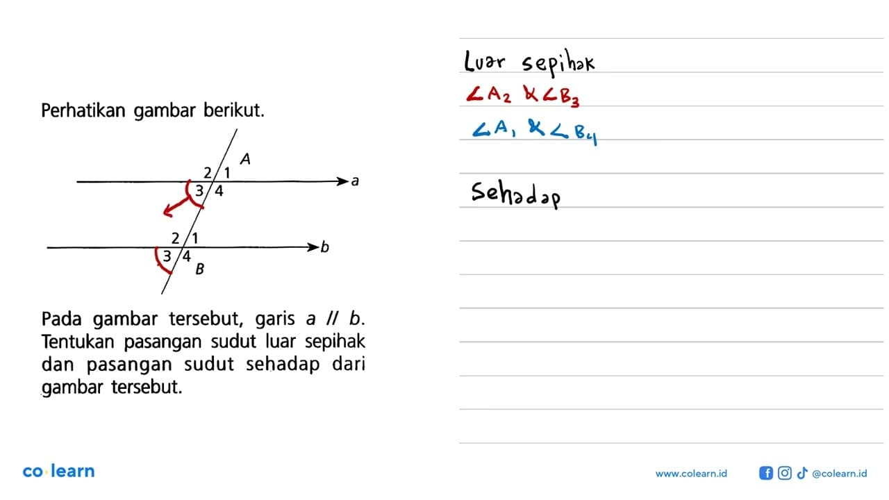 Perhatikan gambar berikut. Pada gambar tersebut, garis