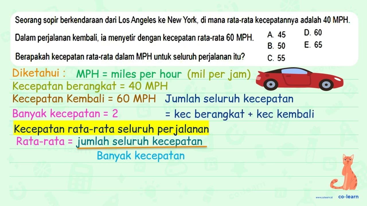 Seorang sopir berkendaraan dari Los Angeles ke New York, di