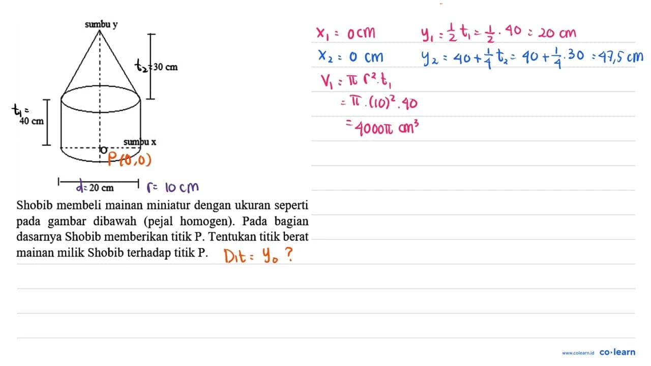 sumbu y 30 cm 40 cm sumbu x 20 cm Shobib membeli mainan