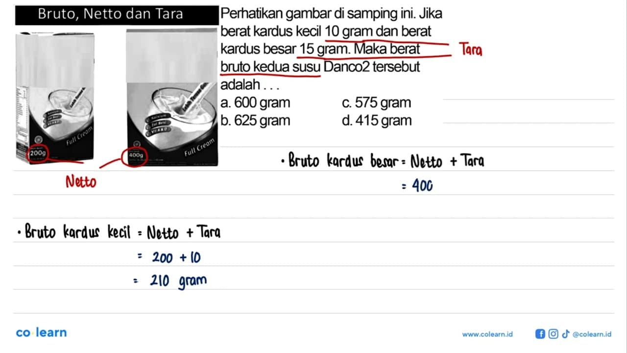 Bruto, Netto dan Tara Perhatikan gambar di samping ini.