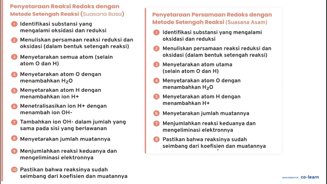 Perhatikan persamaan reaksi berikut! (belum setara):