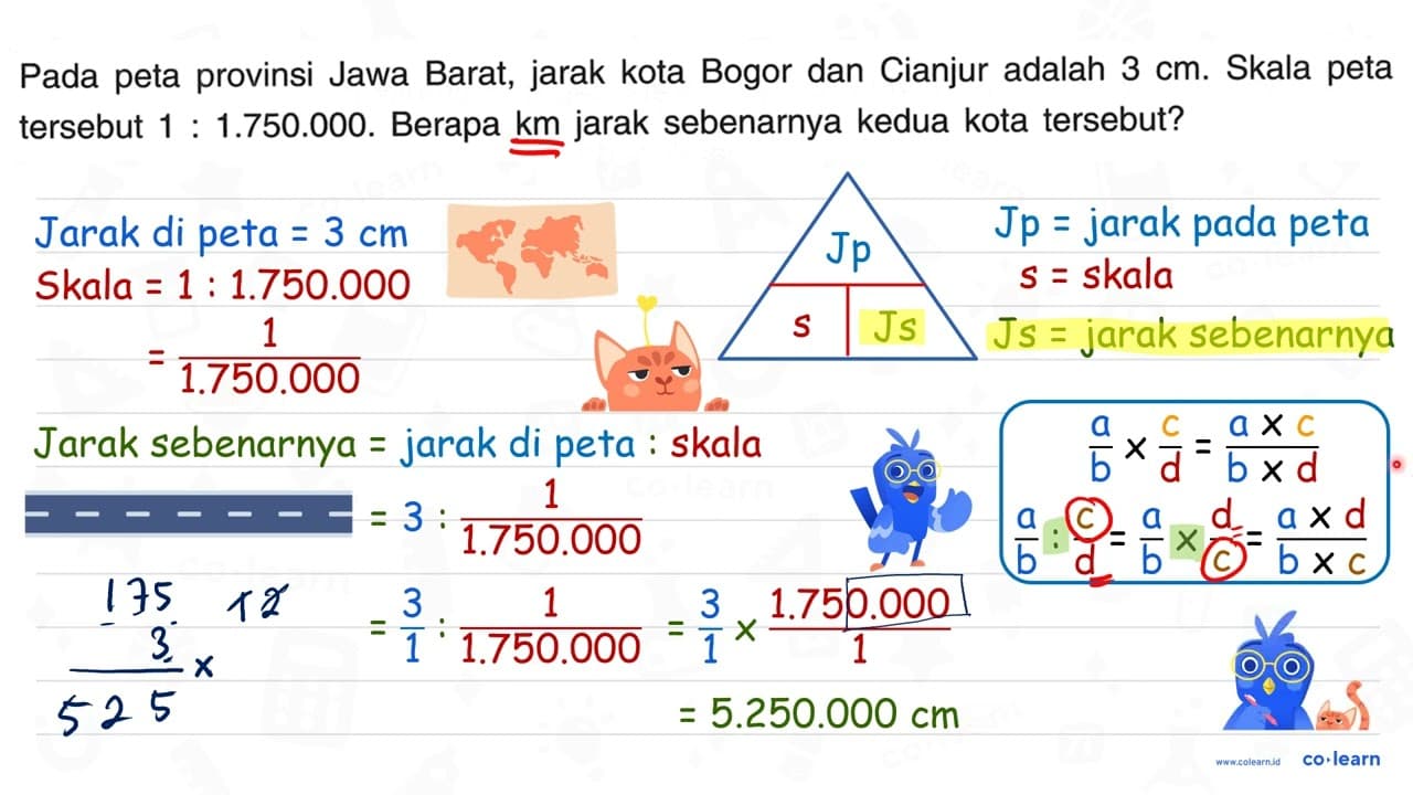 Pada peta provinsi Jawa Barat, jarak kota Bogor dan Cianjur