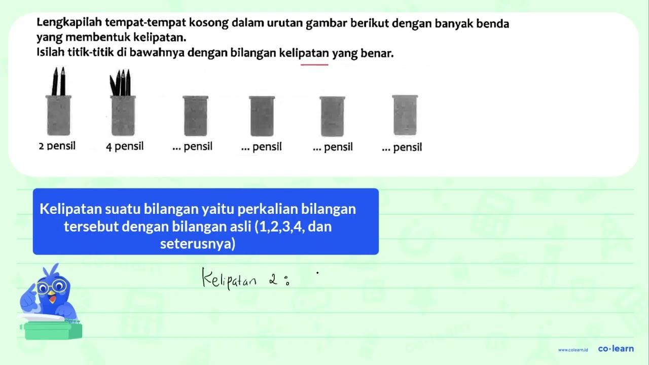 2 pensil 4 pensil ... pensil ... pensil ... pensil ....