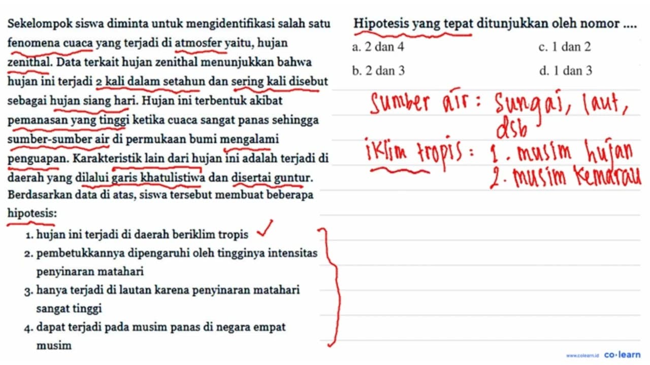 Sekelompok siswa diminta untuk mengidentifikasi salah satu