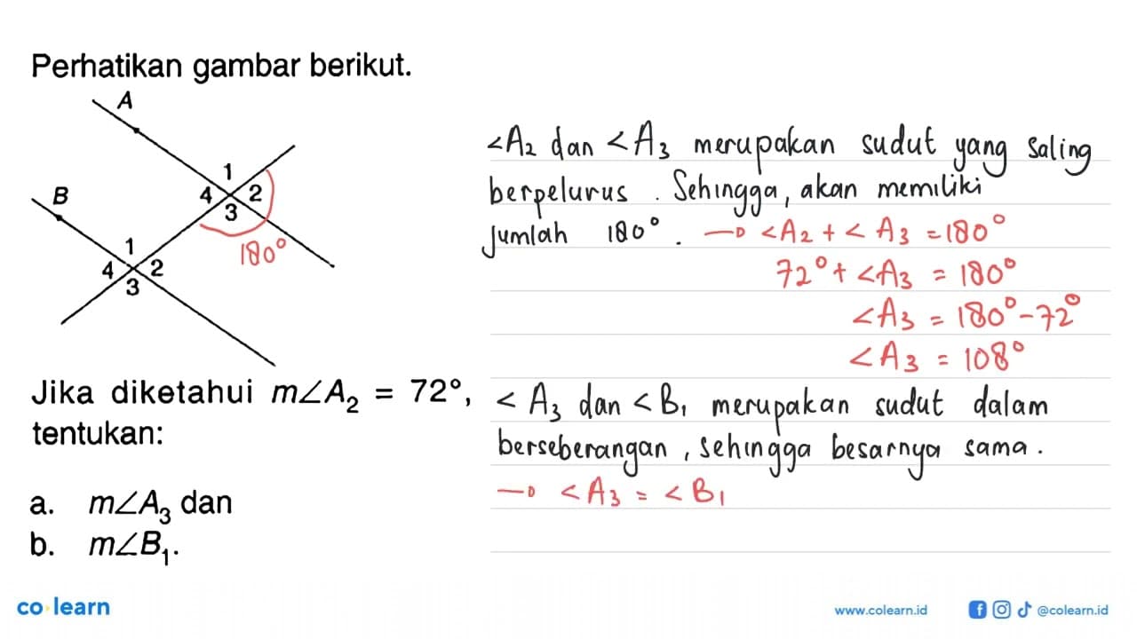 Perhatikan gambar berikut.A B 1 2 3 4 1 2 3 4Jika diketahui