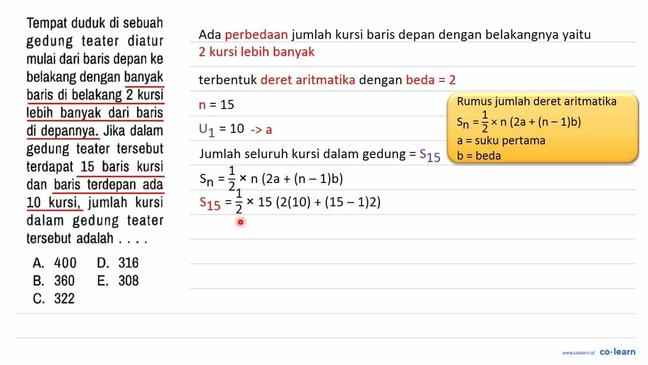 Tempat duduk di sebuah gedung teater diatur mulai dari