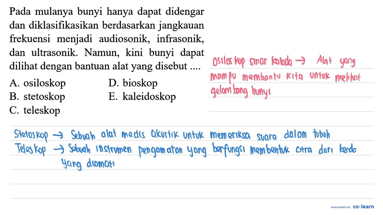 Pada mulanya bunyi hanya dapat didengar dan