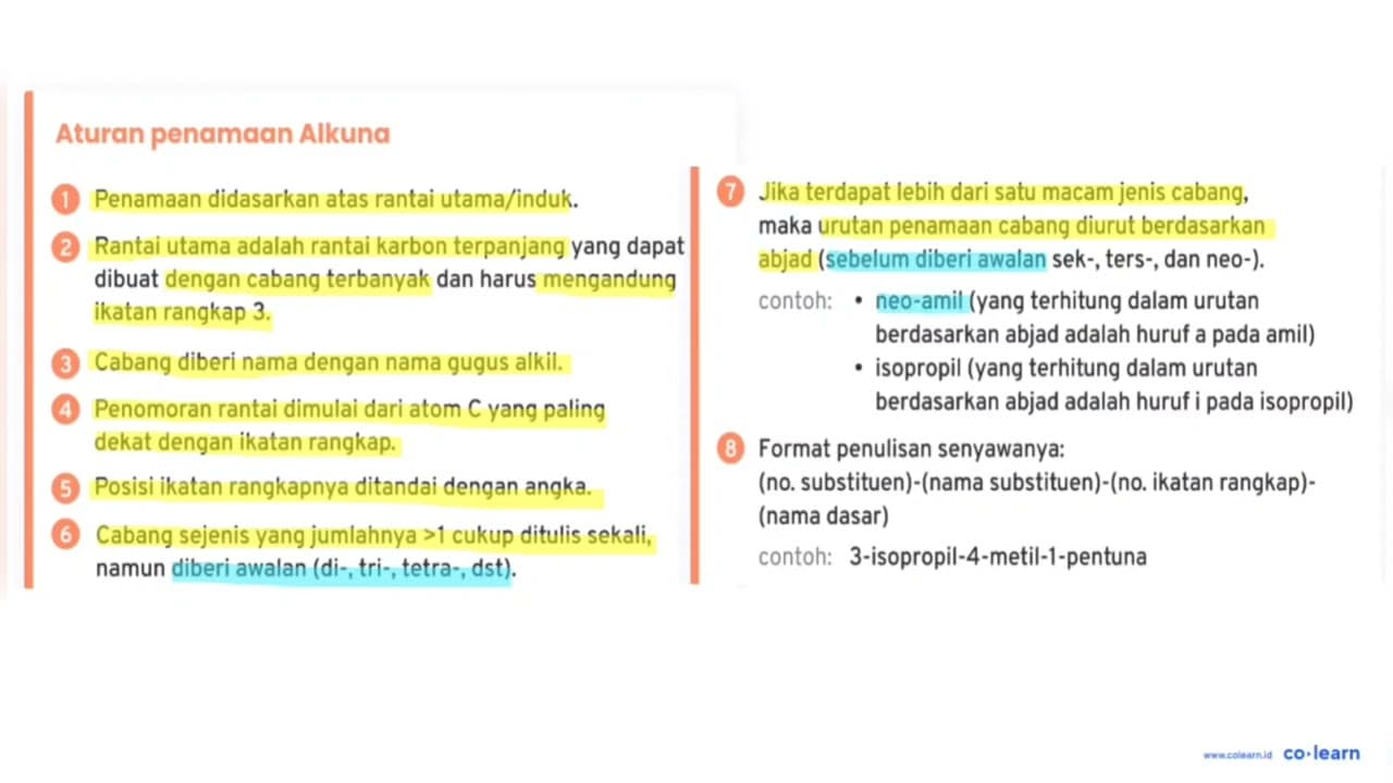 Tulislah nama IUPAC dan tulis rumus molekul senyawa