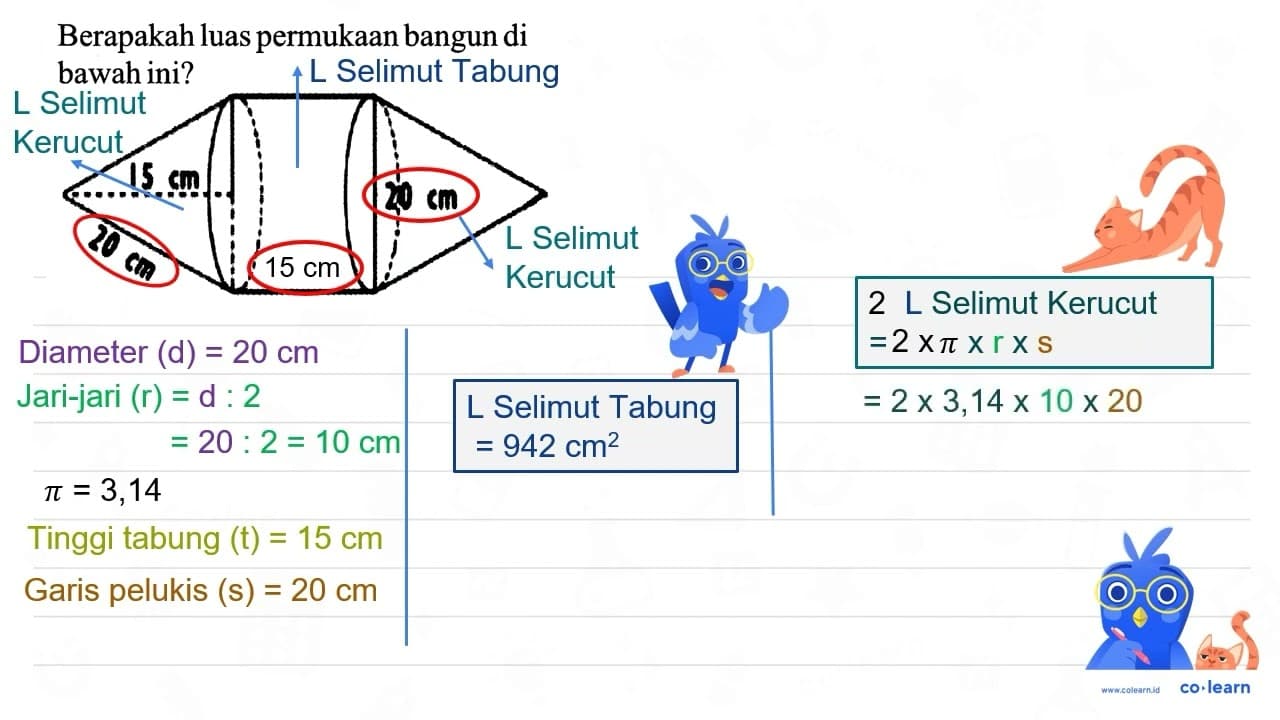 Berapakah luas permukaan bangun di bawah ini?