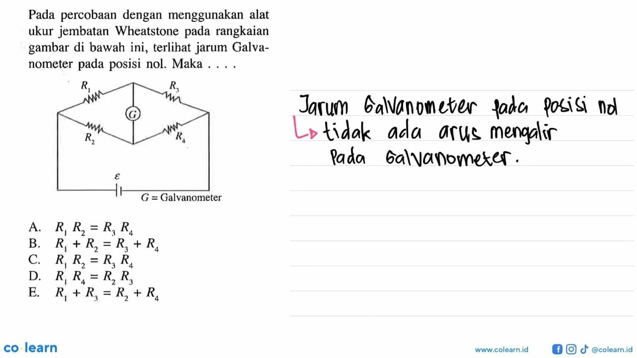 Pada percobaan dengan menggunakan alat ukur jembatan