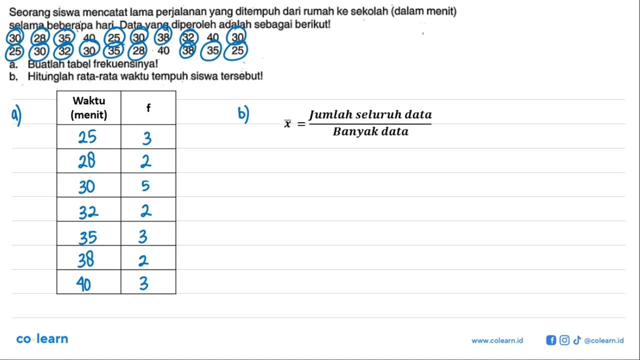 Seorang siswa mencatat lama perjalanan yang ditempuh dari